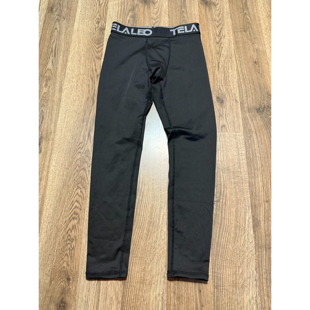 Telaleo Pants, Boys Size 10-11Y, Black, Leggings, Pull On Base Layer